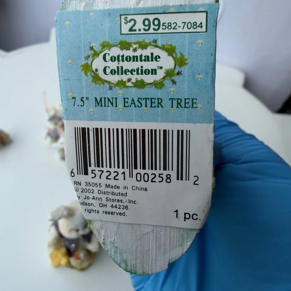 Vintage Cottontale Collection Easter Decor Lot Rabbits Tree Ornaments B-9